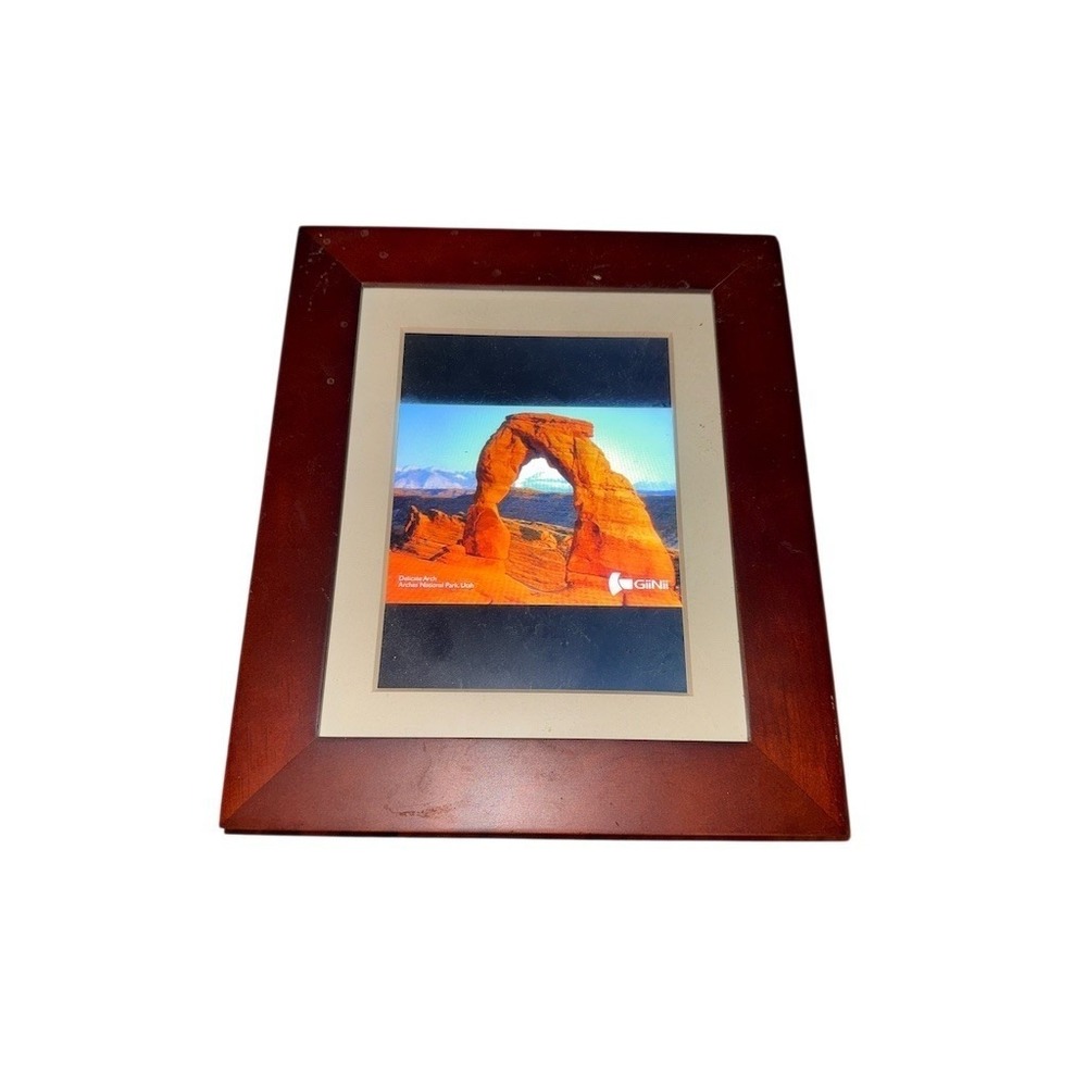 Giinii Digital Photo Frame Brown 10x8 Rear Stand Wall Mount Slideshow